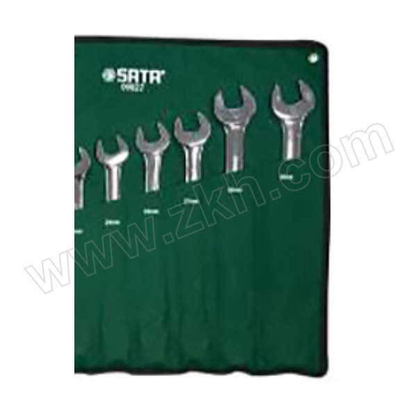 SATA/世达 公制全抛光两用扳手组套(挂袋) SATA-09027 23件 6~32mm 挂袋 1套