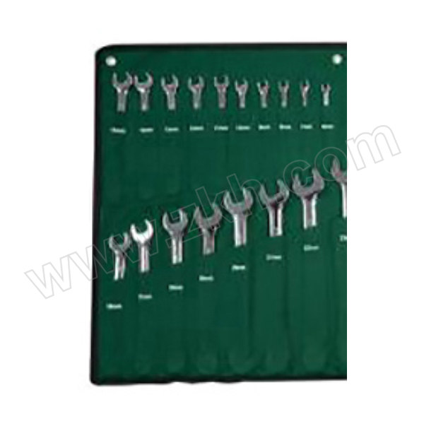 SATA/世达 公制全抛光两用扳手组套(挂袋) SATA-09027 23件 6~32mm 挂袋 1套