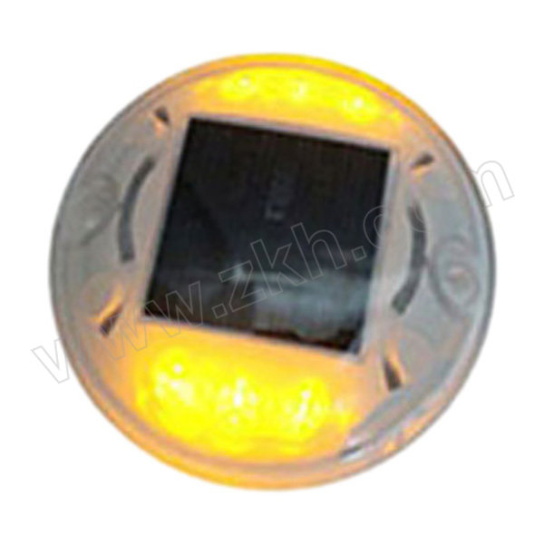 SUNLISEN/隆聚科技 PC圆形塑料道钉警示灯 黄色 1个
