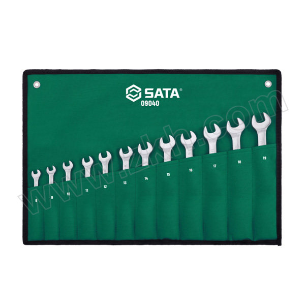 SATA/世达 公制全抛光两用快扳组套 SATA-09040 12件 8-19mm托盘盒232323 1套