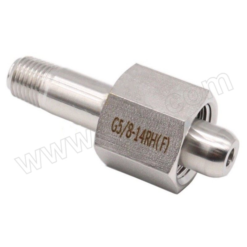 FLYFLOW/福莱福流 316L不锈钢钢瓶接头气瓶接头 G5/8-14RH（F）内丝-1/4NPT外丝（正牙） 1个