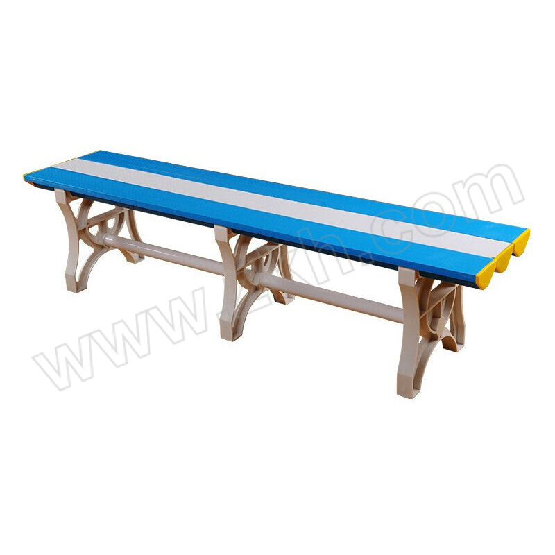 XCG/鑫创冠 ABS塑料更衣凳换鞋凳 1.8米长 XCG-1744 尺寸1800×400×450mm 白色+蓝色 1张