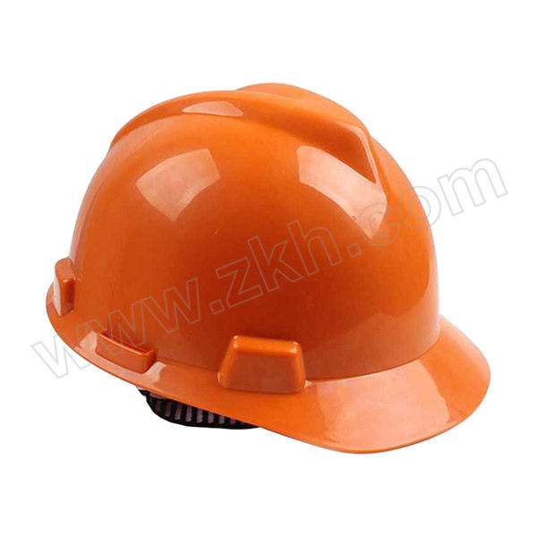 MSA/梅思安 V-Gard500 标准型ABS安全帽 10195586 橙色 超爱戴帽衬 针织布吸汗带  C型下颏带 1顶
