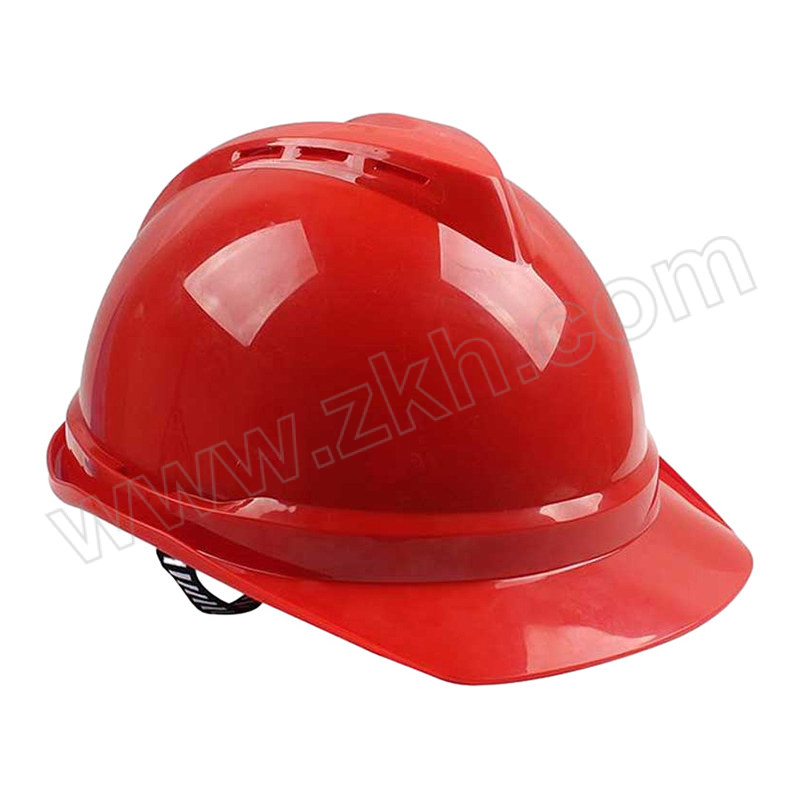 MSA/梅思安 V-Gard500 豪华型ABS安全帽 10171716 红色 超爱戴帽衬 针织布吸汗带  07D型下颏带 1顶