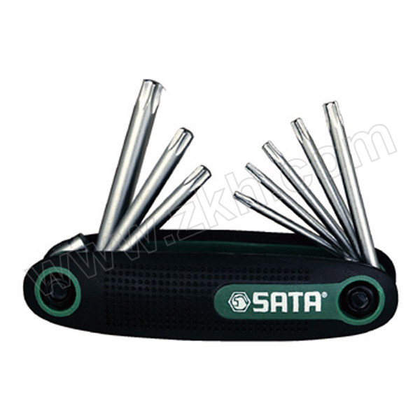 SATA/世达 折叠式中孔花形扳手组套 SATA-09123 8件 TT9-TT40 1套
