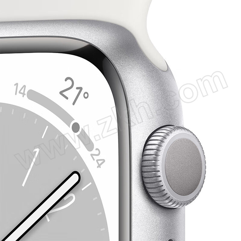 APPLE/苹果 Watch Series 8智能手表 MP6K3CH/A GPS款 41mm 银色铝金属表壳 白色运动型表带 1只