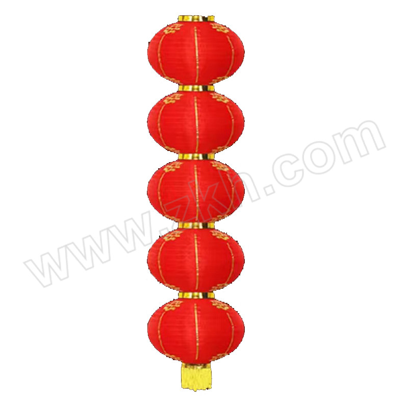 KUALI/跨厉 新年春节连串折叠灯笼 圆10寸5连串金条款 高度110cm直径25cm 1个