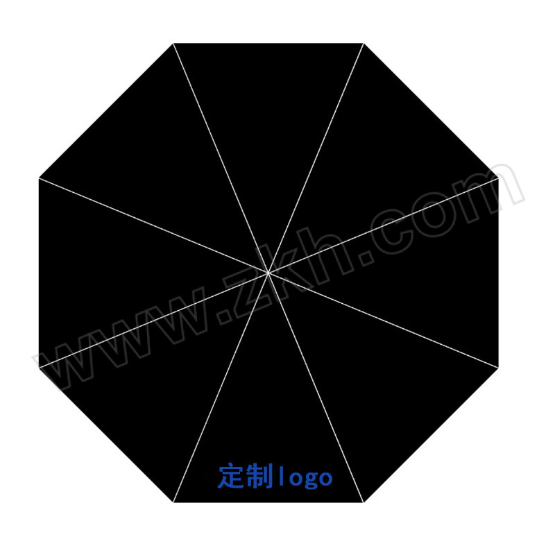 YUETONG/月桐 商务广告伞定制款 YT-Z0598 直径130cm 高度100cm 黑色 定制单色logo 1个