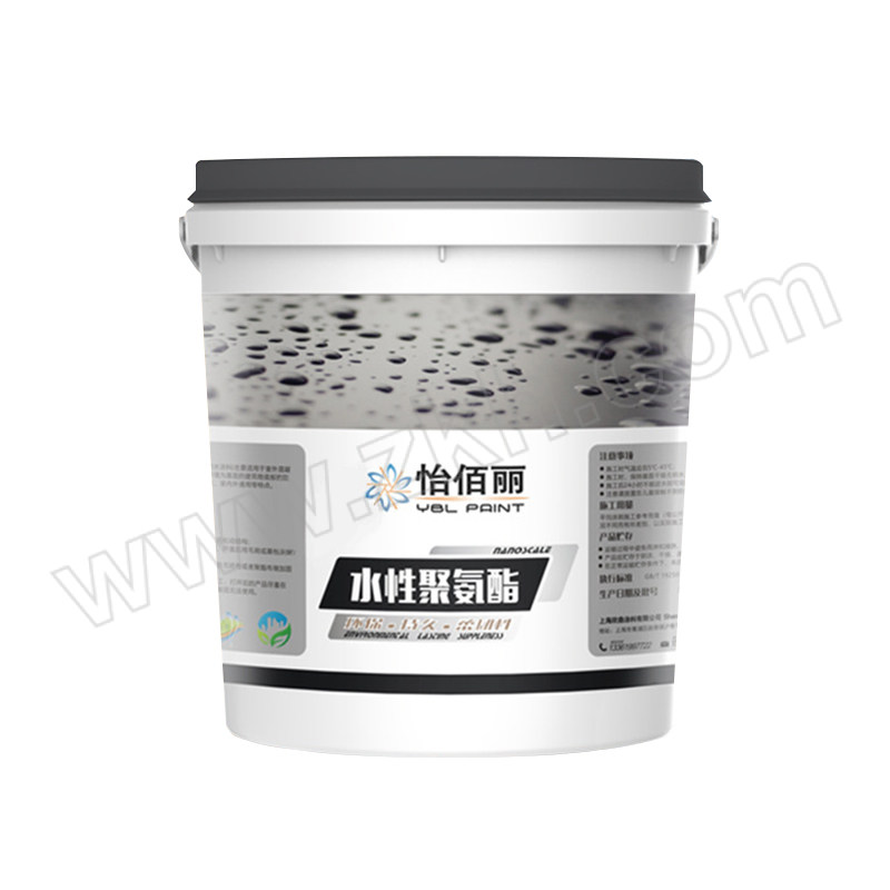 YIBAILI/怡佰丽 水性聚氨酯涂料 黑色 5kg+10米聚氨酯布 1桶