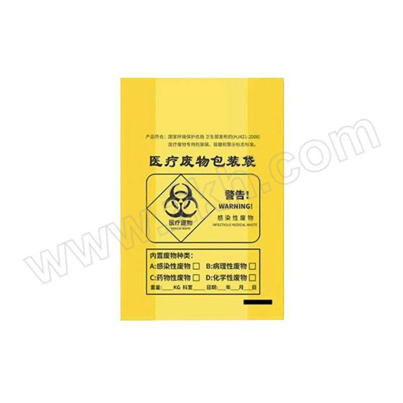 ZTT/庄太太 医疗加厚平口垃圾袋 ZTT-LJD-004 80×100cm 黄色 3.5丝 1包