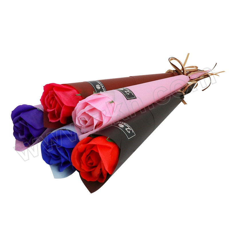 MEIKE/美可 单支玫瑰花永生花束母亲节香皂花束小花束 长度约35厘米 下单备注颜色 1个