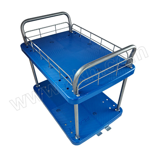 UNI-SILENT/连和 超静双层单护栏双扶手手推车 PLA300S-T2-HL1-D 载重300KG，带刹车架 1个
