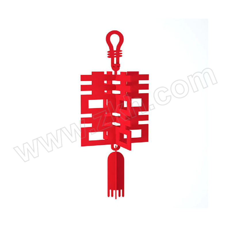 HUAIFENG/淮风 门挂立体装饰 HFMGLTZS-04 2个立体喜字灯笼 送2个挂钩 20×50cm 1套