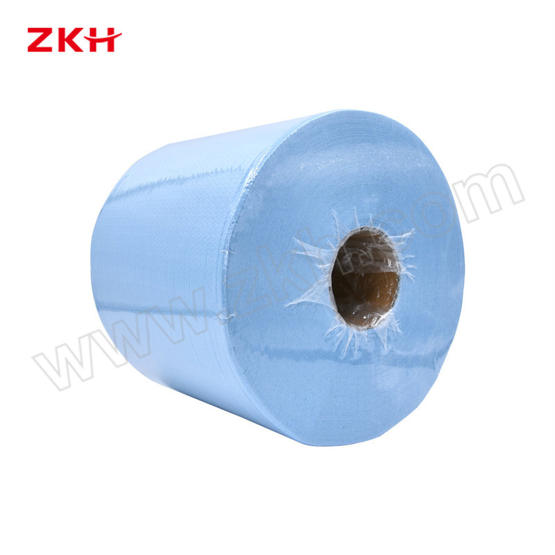 ZKH/震坤行 多功能擦拭布 ZKH-WR2 蓝色 木浆+聚酯 34×23cm 500张 1卷