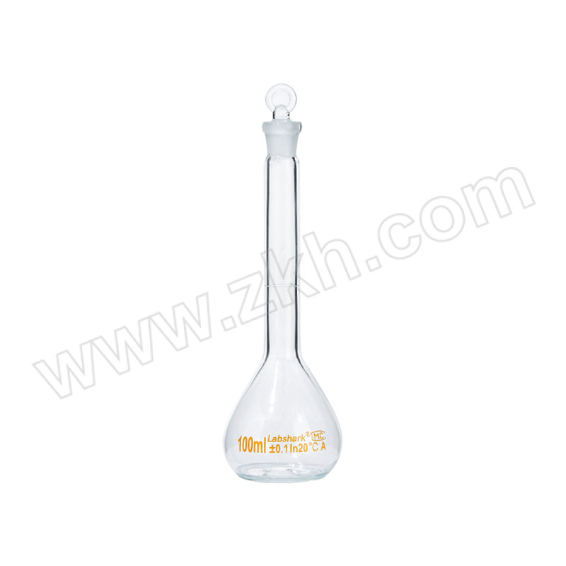 LABSHARK 玻璃容量瓶 130702006 透明 100mL 高硼硅 1个