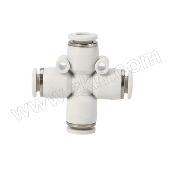 FLYFLOW/福莱福流 PZA十字四通 PZA04 白色 快插4mm 1个