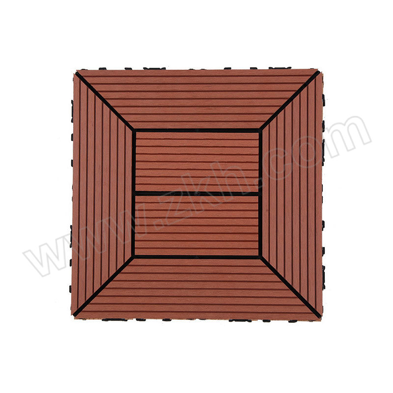 JHS/集华世 户外拼接木塑地板 JHS-DB-103 红木色 转型B款 300×300mm 1个