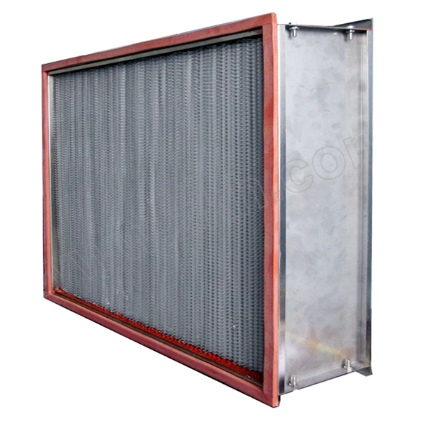 BACCLEAN/佰伦 耐高温有隔板过滤器 610×610×150mm H13 铝框 耐高温 超细玻纤滤纸 不含安装 1个