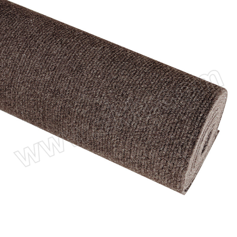 JHS/集华世 商用加厚纯色地毯 JHS-DT-033 棕色 细条纹 50×3m 1卷