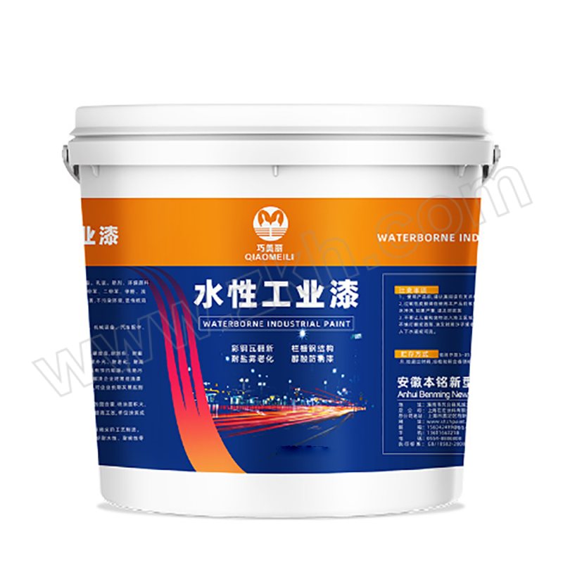 QIAOMEILI/巧美丽 水性工业漆 5kg 中灰 1桶