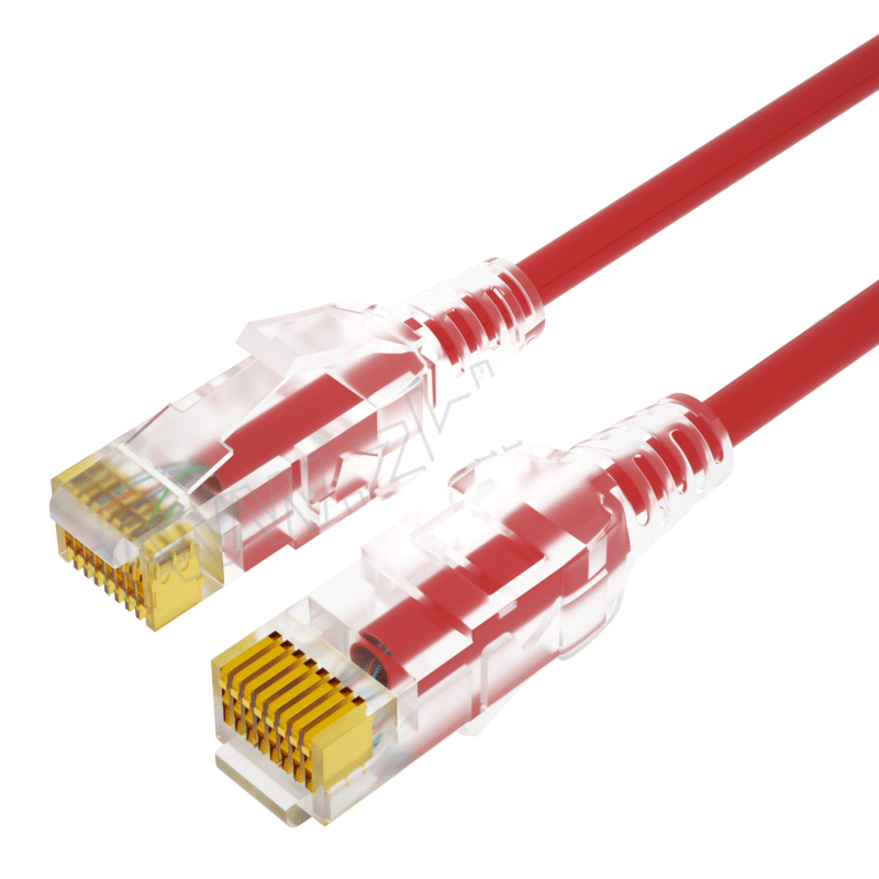 AIENKIS/奥恺 超六类万兆网线 AK-G6003 高速宽带 红色 0.3m 1条