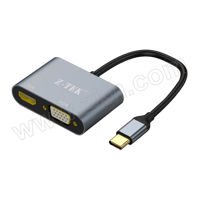 Z-TEK/力特 Type-C转HDMI+VGA转接头 ZY415 Type-C转HDMI+VGA 1个
