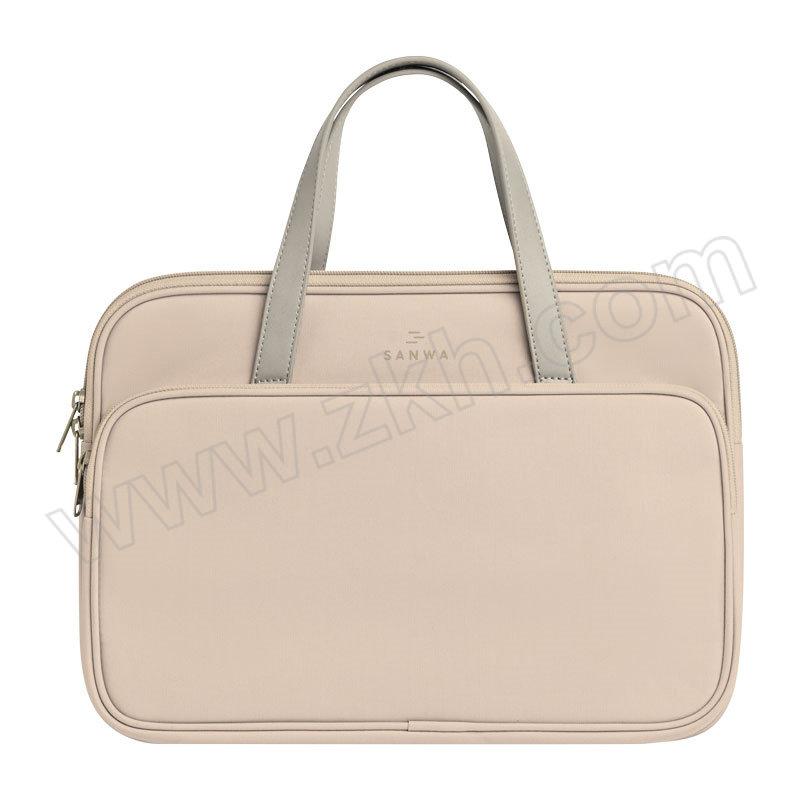 SANWA/山业 女士手提包 BAG-WHC1BG 毛绒内胆简约时尚 13.3" 米色 1个