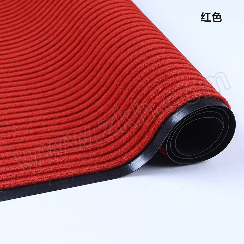 JINFUXIN/锦福鑫 PVC复合双条纹防滑地毯垫 JFX-宽1.2米x1米-红色 1件