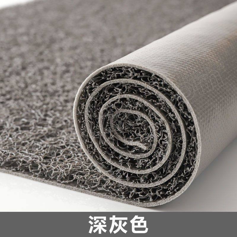 JINFUXIN/锦福鑫 PVC防滑丝圈地垫 长1m×宽1.8m×厚17mm 深灰色 1卷