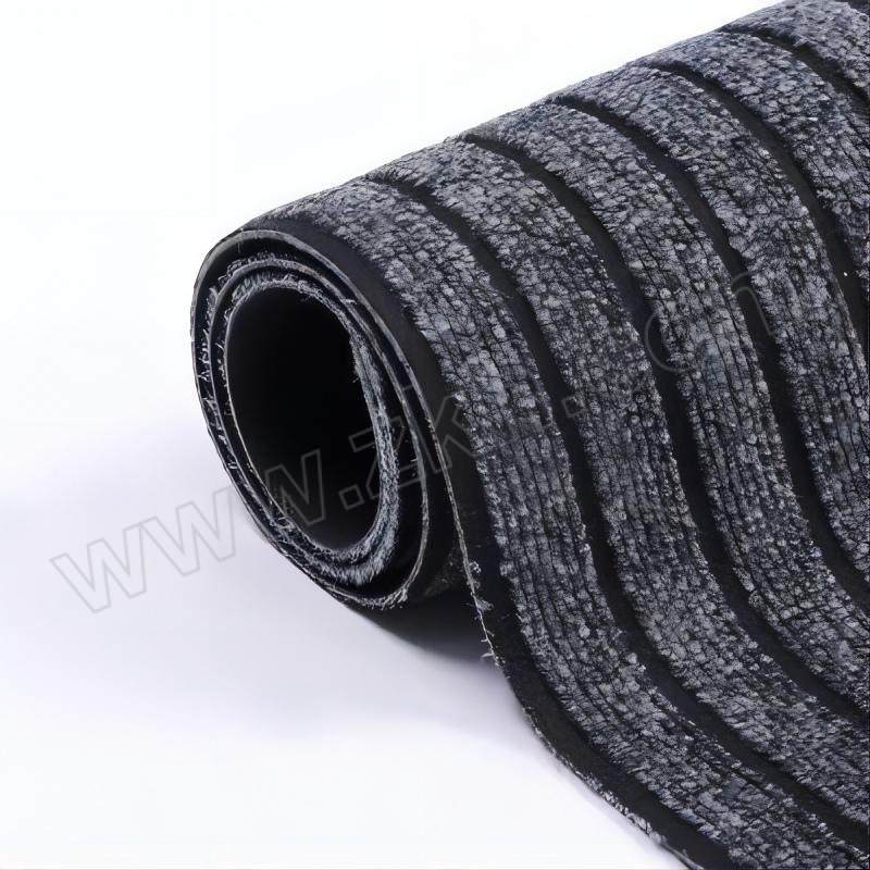 JINFUXIN/锦福鑫 七条纹除尘刮沙复合地毯地垫 长15m×宽1.6m×厚5mm 灰色 1卷