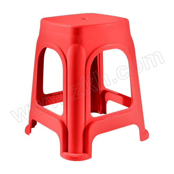ZKH/震坤行 红色加厚塑料凳 1201 380×430×460mm 1张