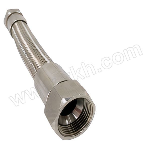 ZBHC/中北昊宸 不锈钢编织铁氟龙四氟软管 DN19×5.8m两端扣压3/4"内螺纹喇叭口 PTFE四氟管外编钢丝 耐温-73~260℃ 1根