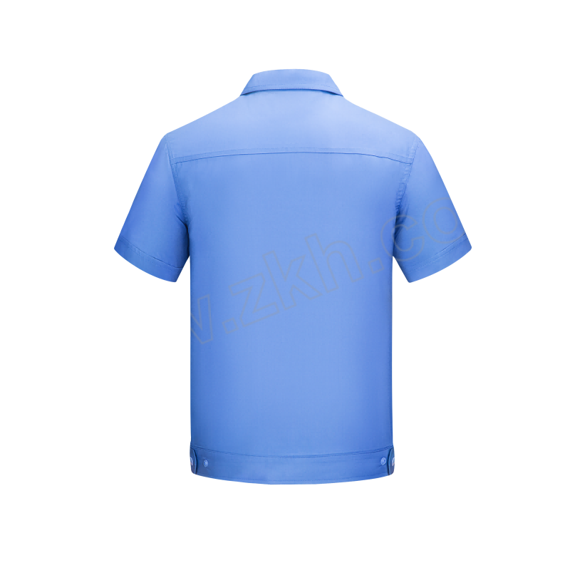TOPRUI/拓普瑞 夏季全棉细斜纹短袖工作服上衣 F6 195码 浅中兰色 1件