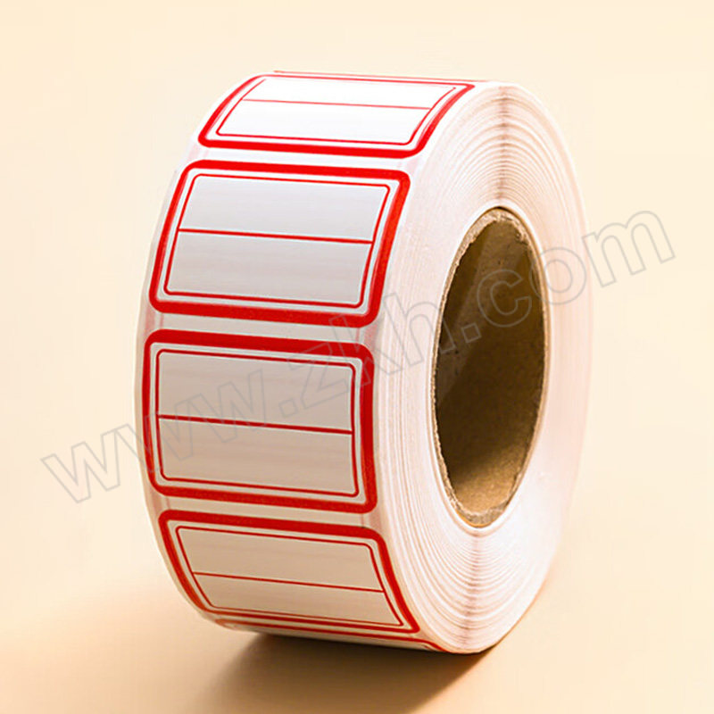 NVV 卷装自粘性标签纸 BJ-402502红色 单枚尺寸4×2.5cm 1000枚 1卷