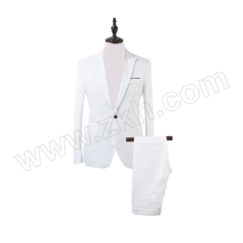 ZHELJ/浙蓝鲸 薄款商务西服套装 ZLJ-XF-768 M 白色 西装×1+西裤×1 1套