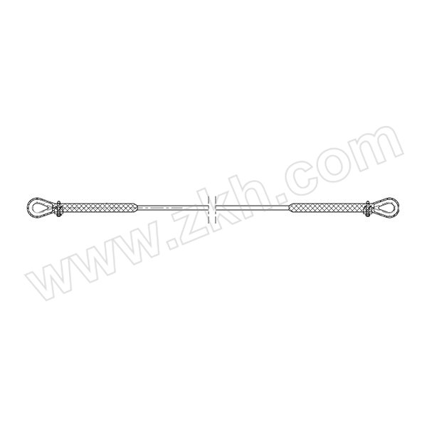HILLSLING 插编带夹头钢丝绳加重型套环 ∮32    有效长度:7米    1根