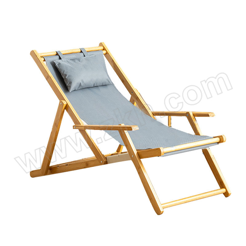 JZSB/京洲实邦 可调节沙滩布艺折叠椅 JZSB-ZDY-106 原色沙滩椅灰色50×108×87cm 1个
