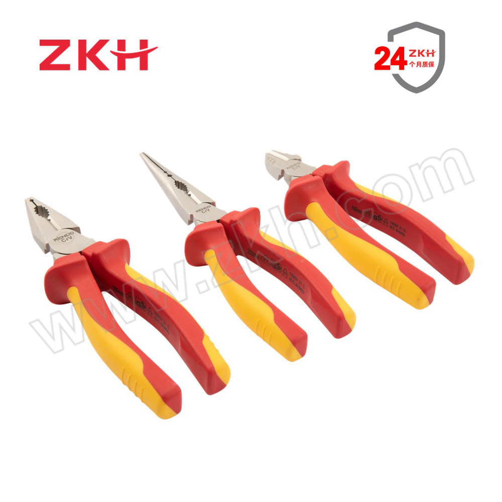 ZKH/震坤行 3件套绝缘钳类组套 ZKH-85134 联名品牌KENDO 1套