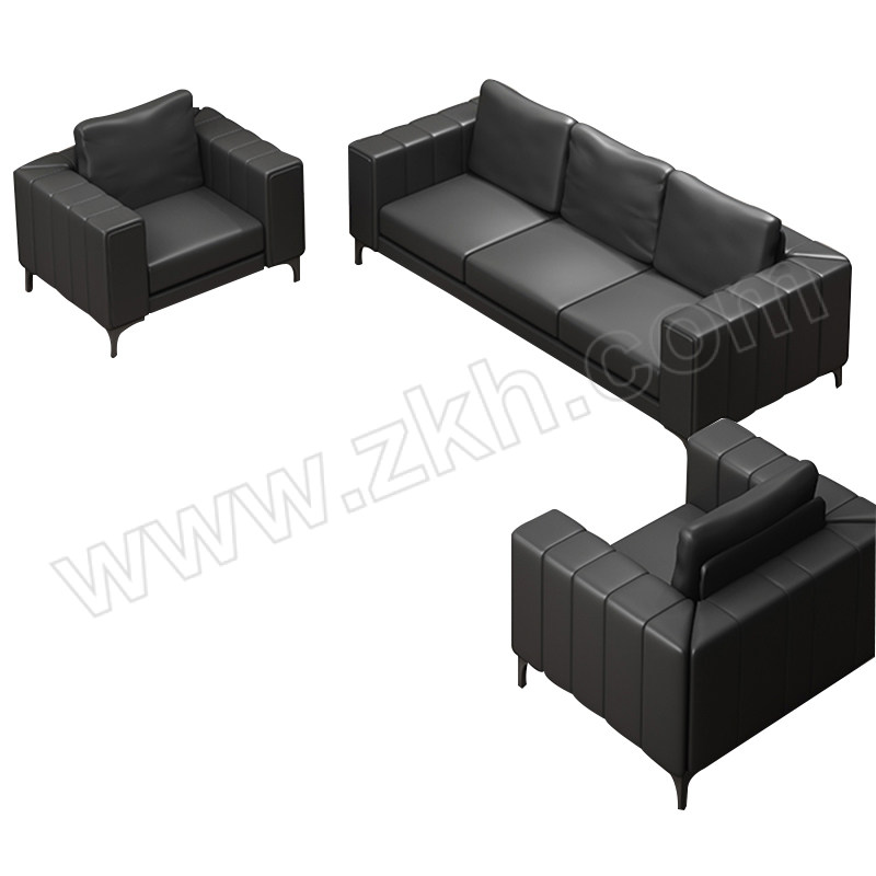 ZY/臻远 办公沙发组合牛皮3+1+1 ZYJJ-80194 三人位2040×900×800mm 单人位1040×900×800mm 1套