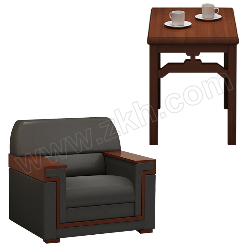 ZY/臻远 办公沙发组合单人位+单人位+茶几 ZYJJ-80243 单人位1000×850×900mm 茶几680×480×550mm 1套