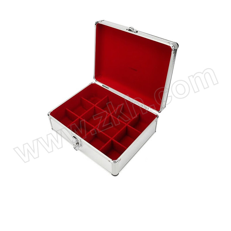 SHENGLANG/盛浪 铝合金印章收纳盒 SL-DYZ-12 大号12格320×230×110mm 内格67×67mm 1个