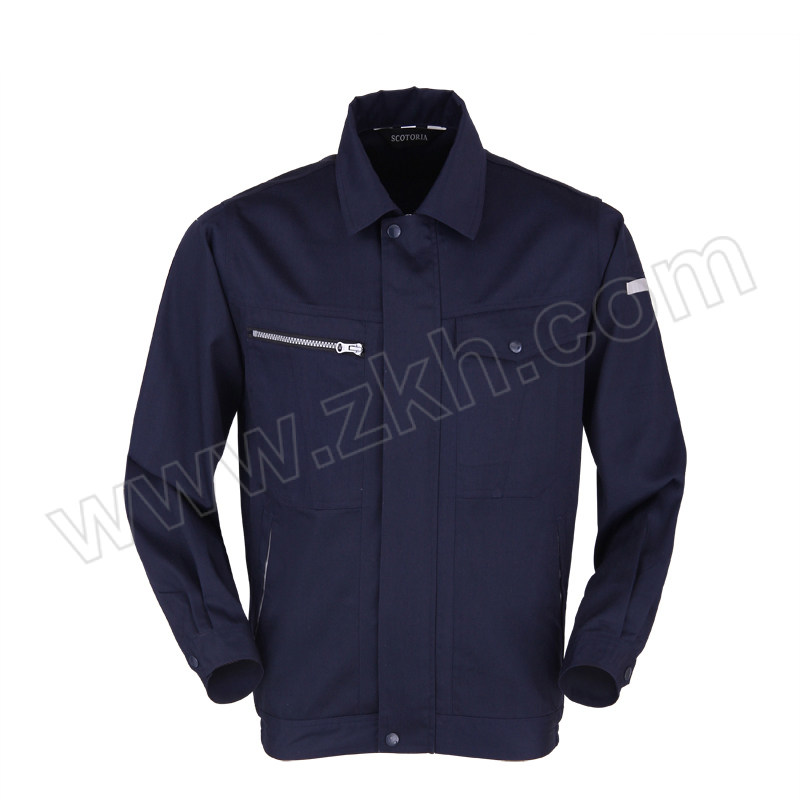 SCOTORIA/斯卡地尔 涤棉长袖工作服单上衣 PC15TC201NB M 藏蓝色 1件