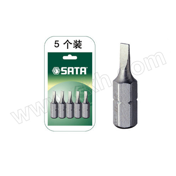 SATA/世达 6.3mm系列25mm长一字形旋具头 SATA-59217 6mm 1组