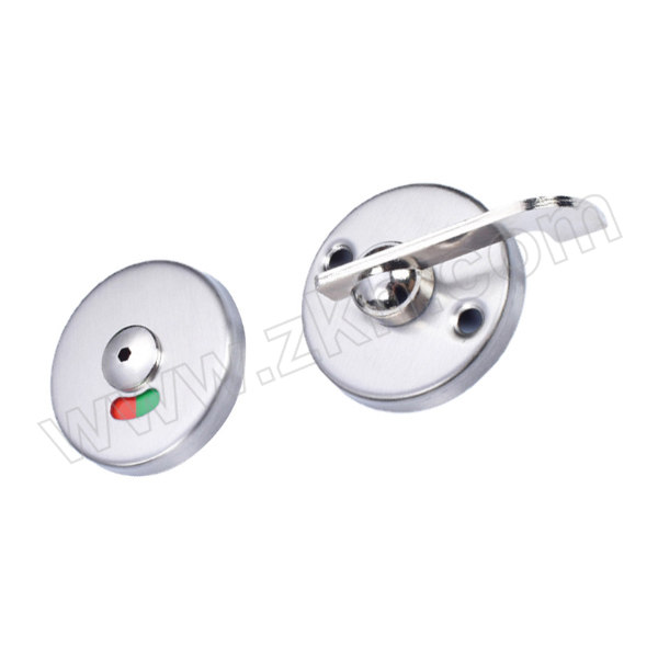 DILINGQU/第零区 公共卫生间隔断门锁 DLQ-7842 C款 201不锈钢平门锁 孔距47mm 直径64mm 把手长70mm 厚度0.7mm 1个