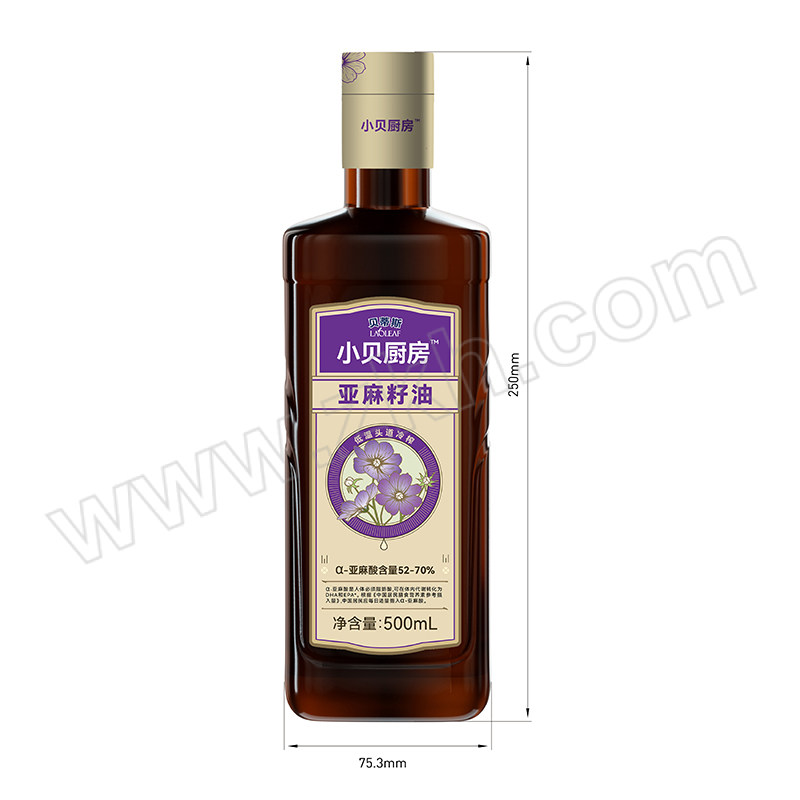 BDS/贝蒂斯 小贝厨房亚麻籽油 BDS-403 500mL×2 1盒