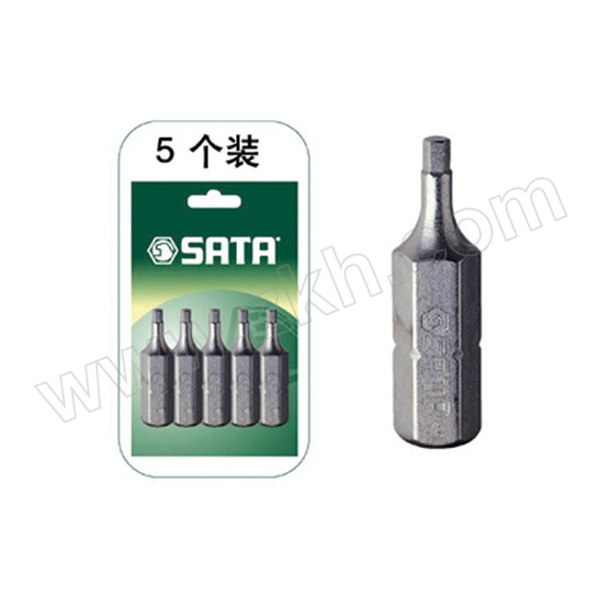 SATA/世达 6.3mm系列25mm长公制6角旋具头 SATA-59253 3mm 1组