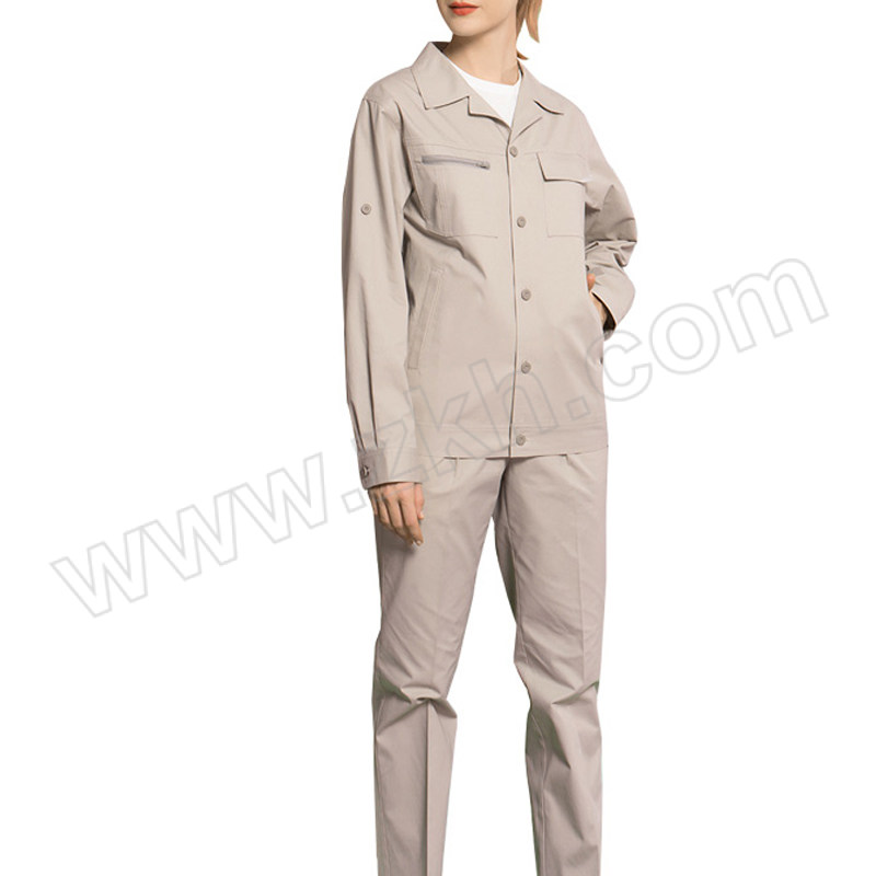 ALINIU/阿力牛 长袖劳保服工装 AST39 L 浅米色 含上衣×1+裤子×1 1套