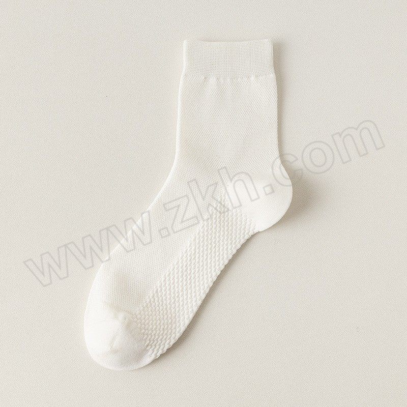 CHENGYOU/程佑 夏款男士网眼袜子 白色中筒袜 3双装 1组