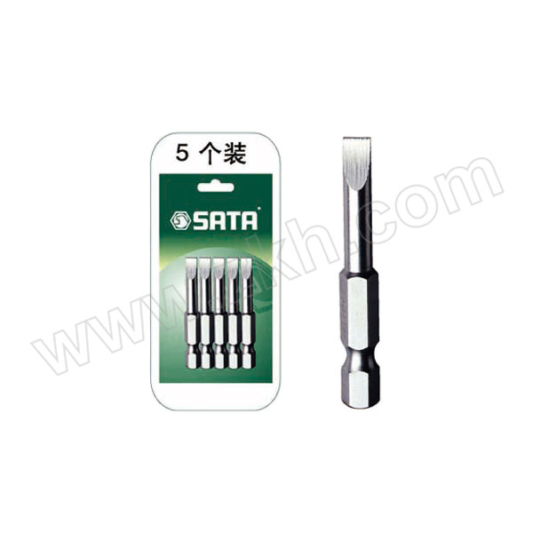 SATA/世达 6.3MM系列50MM长一字形旋具头 SATA-59318 6.5mm 1组