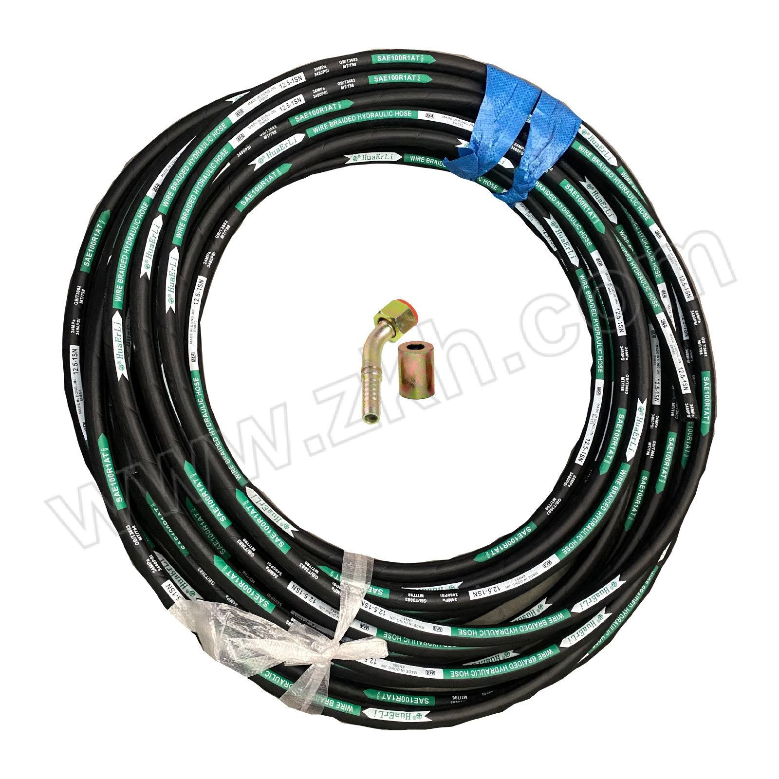 HUAERLI/华尔力 一层钢编高压油管总成 φ10I×φ17 L=10米 工作压力18MPa 两端45°20#钢M18*1.5D头 双弯同向 1根